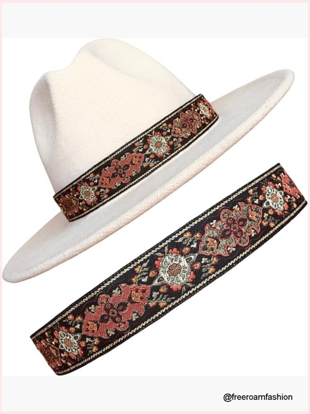 Adjustable Hat Band for Cowboy and Fedora Hats, Western Unisex Hatband